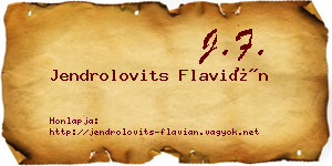 Jendrolovits Flavián névjegykártya