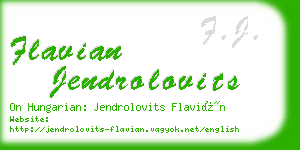 flavian jendrolovits business card
